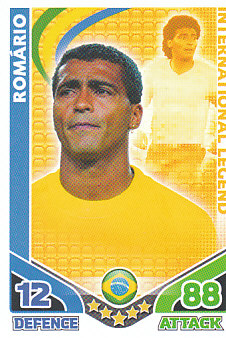 Romario Brazil 2010 World Cup Match Attax International Legends #IL
